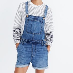 NWT Madewell Denim Short Overalls